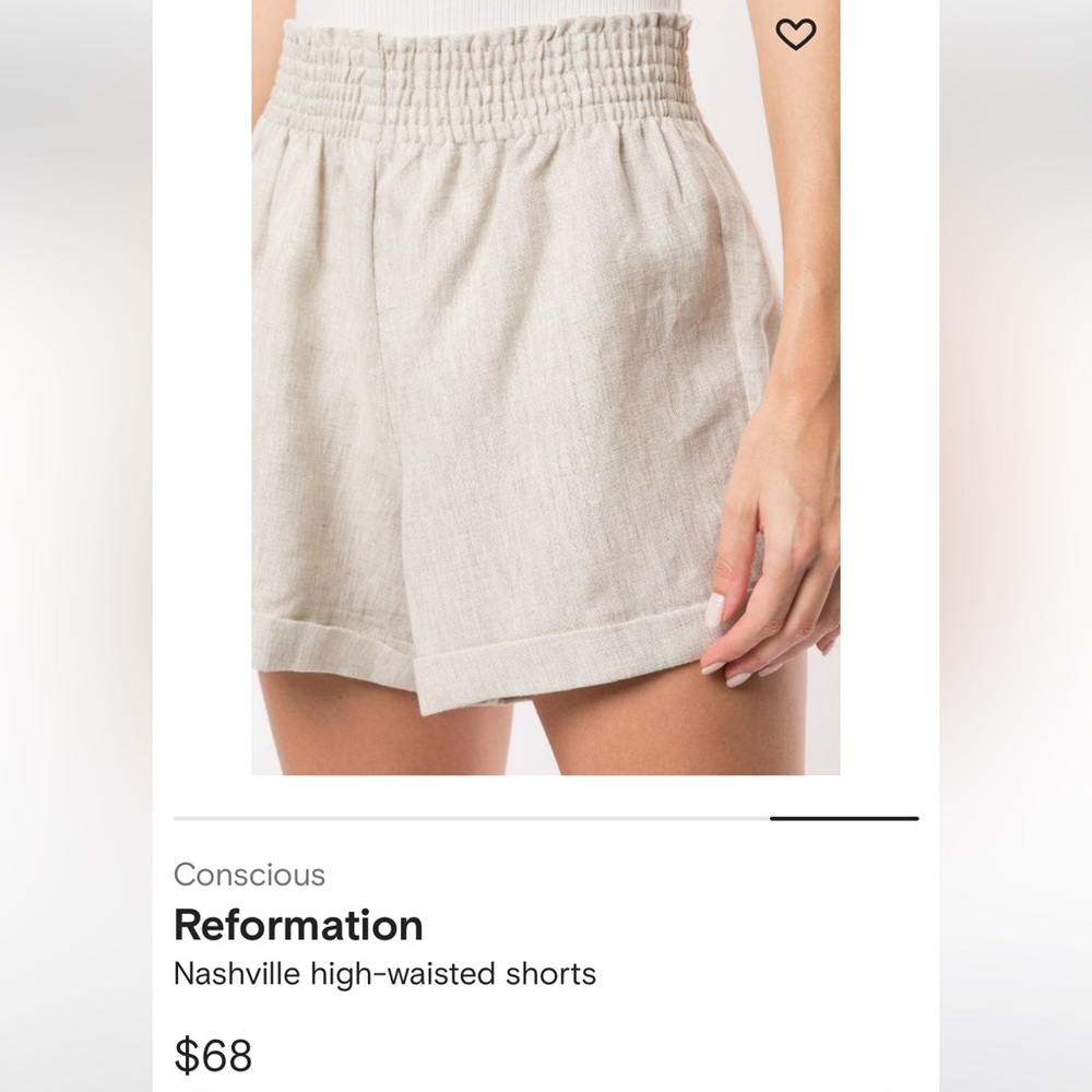 Reformation Nashville Linen Shorts